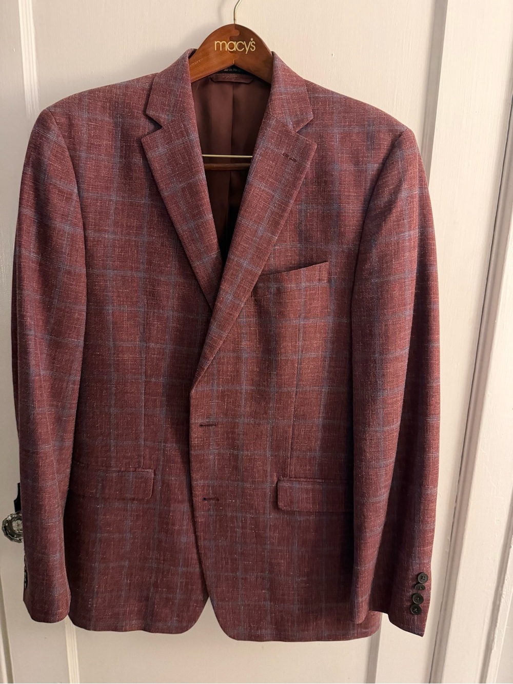 Lauren by Ralph Lauren Men's Red Plaid Blazer